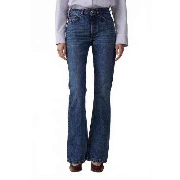 JEANERICA Denim - NEW JEANERICA moda mid rise slim flared jean in fresco blue